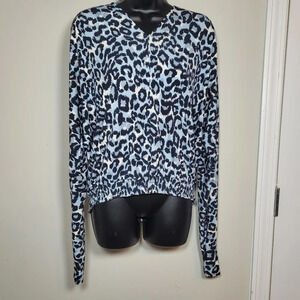 Michael Michael Kors Leopard Print Career Blouse sz S